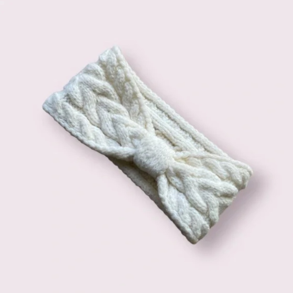 White Knit Headband